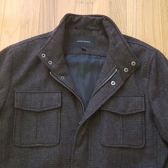 Banana Republic Men's Wool Tweed Coat - Picture 2 of 12